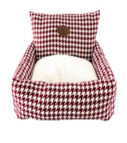 Cama Rayitas Roja Para Perro O Gato