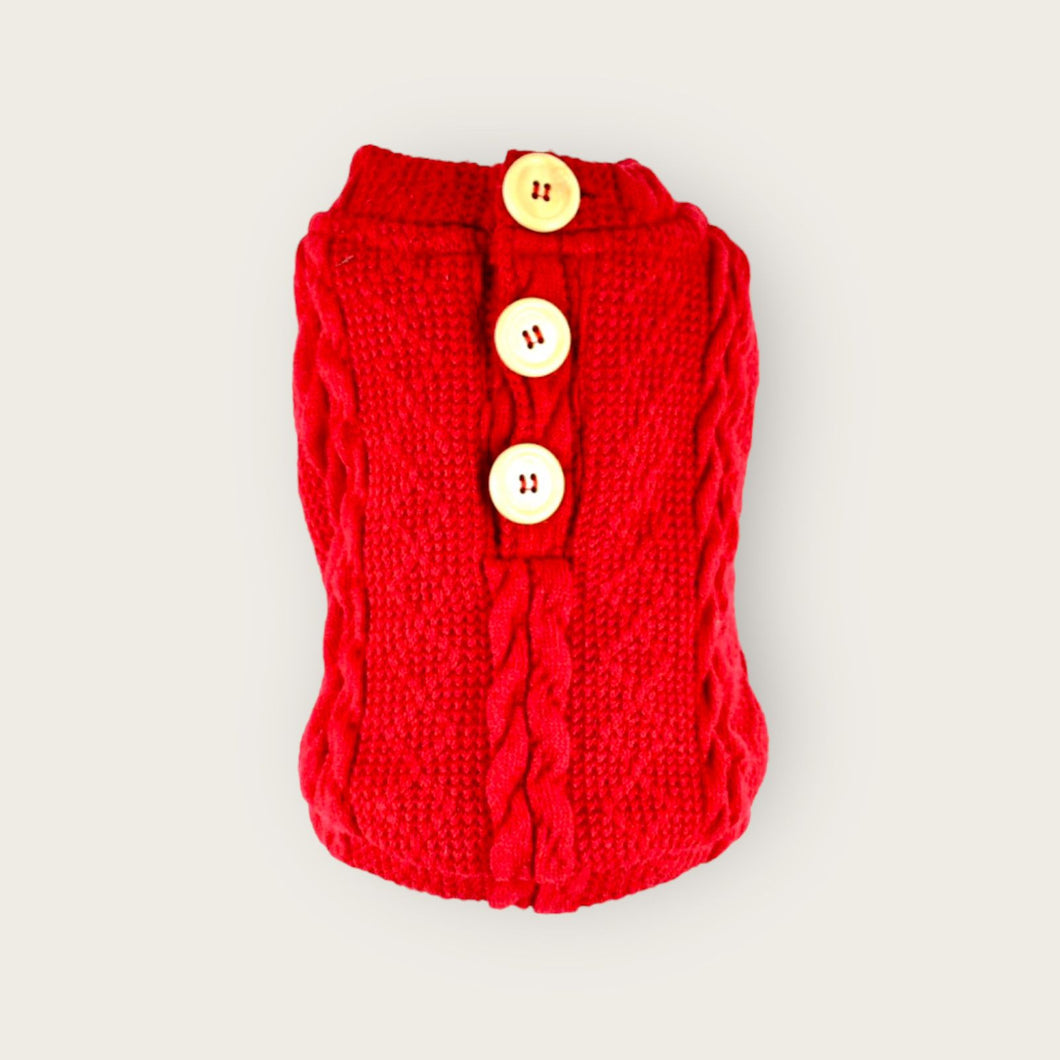 Sweater Rojo Tejido