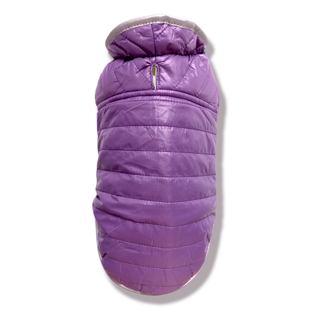 Chaleco Impermeable Doble faz para Perro Morado-Verde