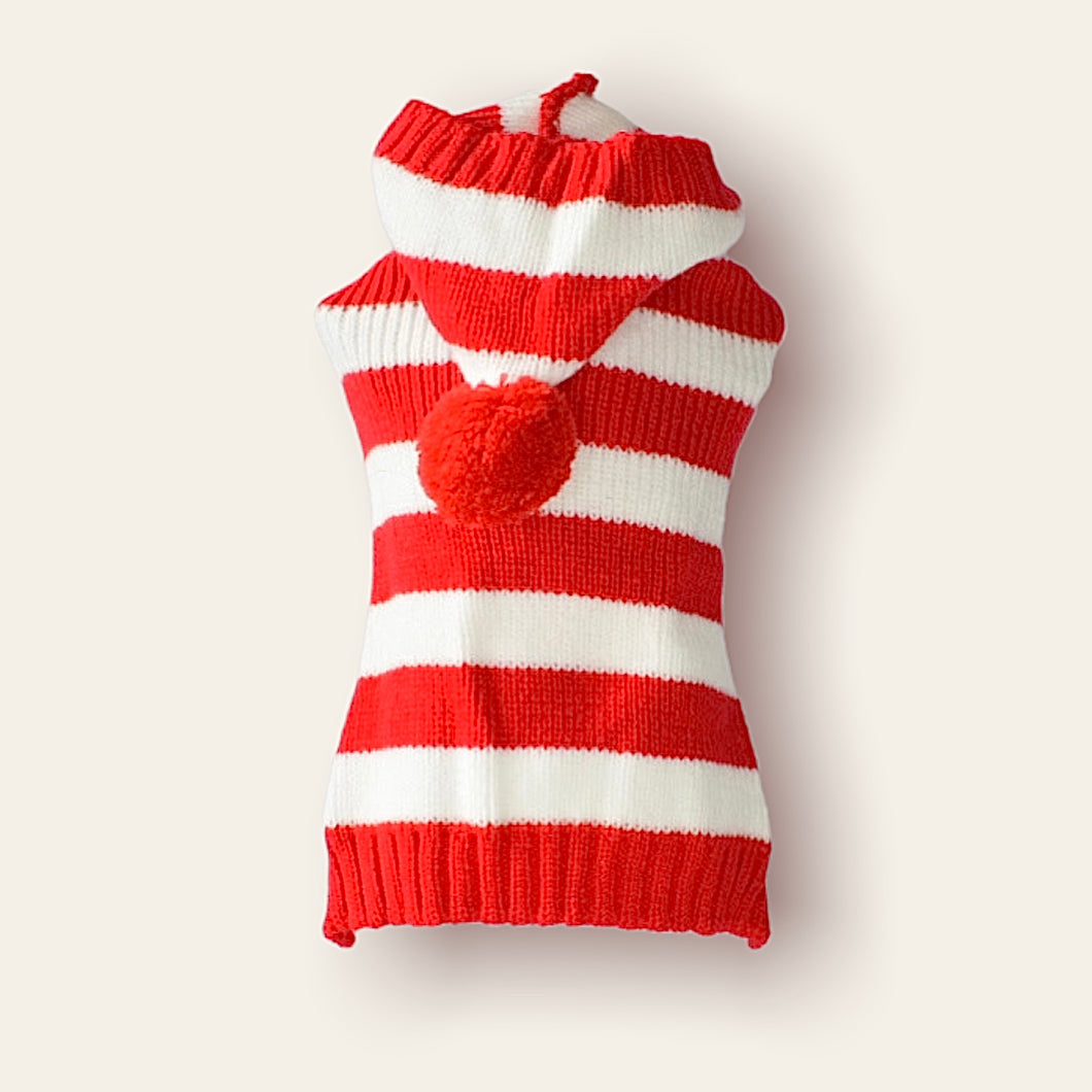 Ropa para Perro o Gato Sweater Saco Franjas Rojo